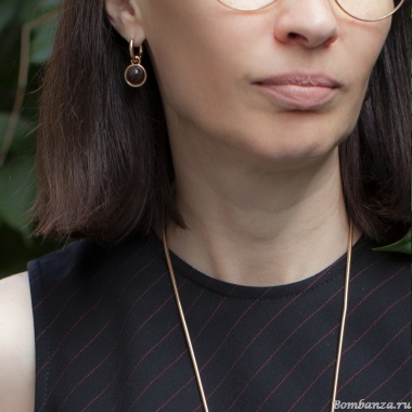 Серьги Fiore Luna, COFFE AGATE